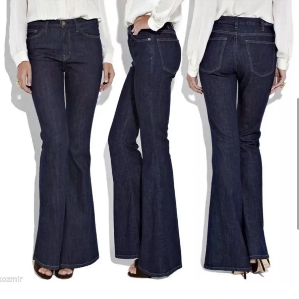 CURRENT/ELLIOTT The High Rise Bell Jeans in Patriot Wash SZ 31 EUC - Picture 1 of 6